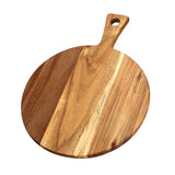 SOGA 42cm Round Premium Wooden Acacia Cutting Board Charcuterie Paddle