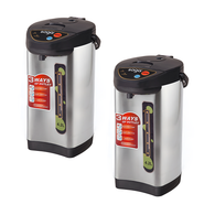 SOGA 2X 4.2L Silver Stainless Steel Electric Thermal Pot Dispenser with 3 Dispensing Modes