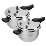 2X 3L Commercial Grade Stainless Steel Pressure Cooker