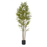 SOGA 240cm Lucky Bamboo Tree Bambusa Vulgaris Artificial Plant w/ 7 Branches Home Accent Decor