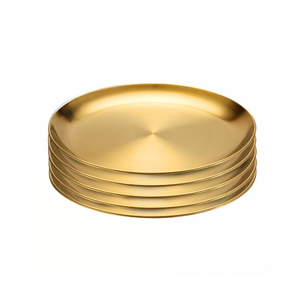 SOGA 23cm Premium Gold Grilling Plate  Durable Heat Resistant Perfect for BBQs and Outdoor Cooking Kitchen Essential