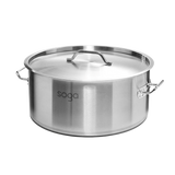 SOGA Stock Pot 32Lt Top Grade Thick Stainless Steel Stockpot 18/10