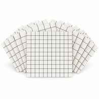SOGA Peel & Stick Floor and Wall Tiles 60 x 60cm 10 Pack White Grid Tile Look