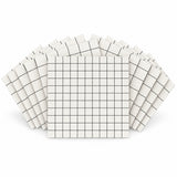SOGA Peel & Stick Floor and Wall Tiles 60 x 60cm 10 Pack White Grid Tile Look