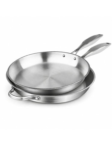 SOGA Stainless Steel Fry Pan 22cm 34cm Frying Pan Top Grade Skillet Induction Cooking FryPan
