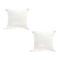 SOGA 2X 45cm Throw Pillow White Soft Plush Christmas Snowflake Ball Square For festive Holiday