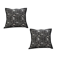 SOGA 2X 45cm Throw Pillow Black Cat Paradise Wide Border Decorative Cushion for Living Room