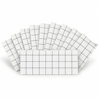 SOGA Peel & Stick Floor and Wall Tiles 30 x 60cm 10 Pack White Grid Tile Look