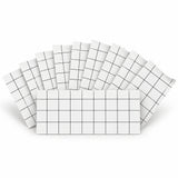 SOGA Peel & Stick Floor and Wall Tiles 30 x 60cm 10 Pack White Grid Tile Look