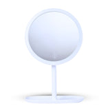 SOGA 26cm White Round Smart LED Makeup Bedroom Table Vanity Mirror Tricolor w/ 5x Magnification