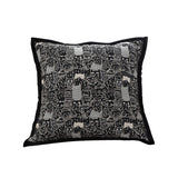 SOGA 45cm Throw Pillow Black Cat Paradise Wide Border Decorative Cushion for Living Room