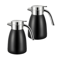 SOGA 2X 1.8L Stainless Steel Water Bottle Insulated Vacuum Flask Water Coffee Jug Thermal Black