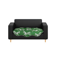 SOGA Two-Seater Green Horse Print 90x180cm Throw Blanket Sofa Cover