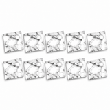 SOGA Peel & Stick Floor and Wall Tiles 30 x 30cm 10 Pack Black White Faux Marble