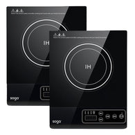 SOGA 2X 35.5cm Cooktop Electric Smart Induction Cook Top Portable Kitchen Cooker Cookware