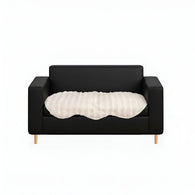 SOGA Two-seater Cream Faux Fur Throw Blanket 90x160cm Polyester