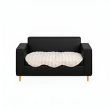SOGA Two-seater Cream Faux Fur Throw Blanket 90x160cm Polyester