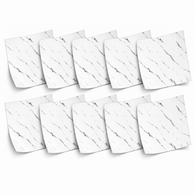 SOGA Peel & Stick Floor and Wall Tiles 60 x 60cm 10 Pack White Faux Marble