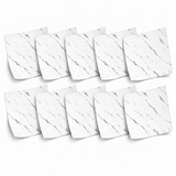SOGA Peel & Stick Floor and Wall Tiles 60 x 60cm 10 Pack White Faux Marble