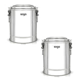 SOGA 2X 40L Stainless Steel Insulated Stock Pot Hot & Cold Beverage Container