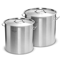 SOGA Stock Pot 12L 33L Top Grade Thick Stainless Steel Stockpot 18/10