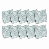 SOGA Peel & Stick Floor and Wall Tiles 30 x 30cm 10 Pack Jade Faux Marble