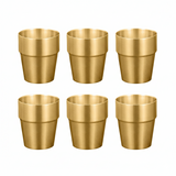 SOGA 260ml Stainless Steel Cups Set of 6 Reusable Durable Gold Drinking Tumblers