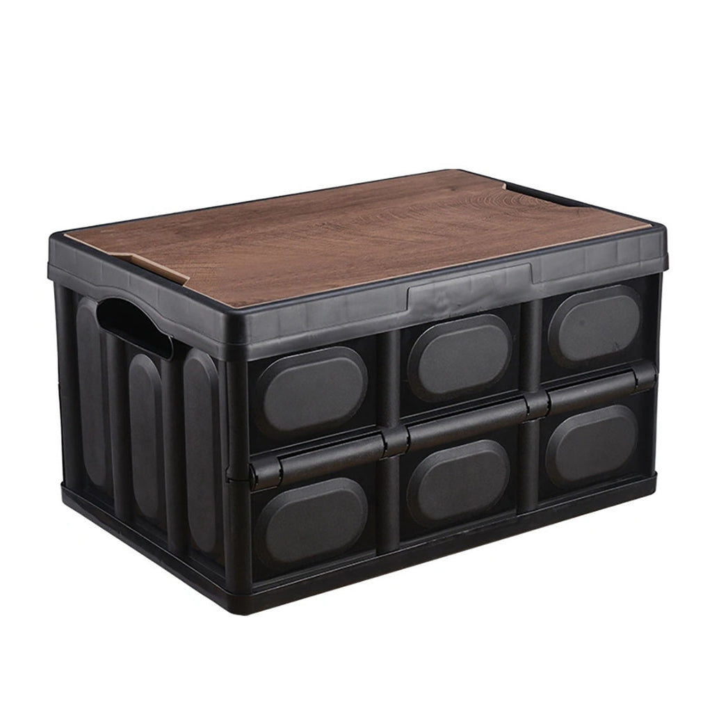 SOGA 42x28.5cm 30L Black Car & Camping Foldable Storage Box Crate Stac ...