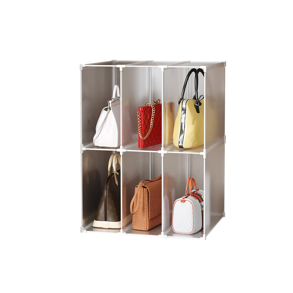 SOGA 2 Tier Multifunctional PP Plastic Bag Box Portable Cubby DIY Stor ...