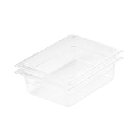SOGA 150mm Clear Gastronorm GN Pan 1/2 Food Tray Storage Bundle of 2