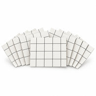 SOGA Peel & Stick Floor and Wall Tiles 30 x 30cm 10 Pack White Grid Tile Look