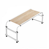 SOGA 120x45cm Wood Cross Bed Movable Desk Table w/ Adjustable Length & Height