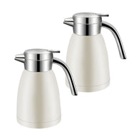 SOGA 2X 1.2L Stainless Steel Water Bottle Insulated Vacuum Flask Coffee Jug Thermal White