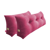 SOGA 2X 100cm Pink Triangular Wedge Bed Pillow Headboard Backrest Bedside Tatami Cushion Home Decor