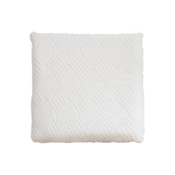 SOGA White Chevron Square Cushion Soft Leaning Plush Backrest Throw Seat Pillow