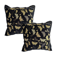 SOGA 2X 45cm Vintage Butterfly with Covers Case Decorative Decor Monarch Floral Throw Pillow