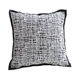 SOGA 45cm Vintage Leopard Print Sofa Black & White Grid Wide Edge Square Throw Pillow