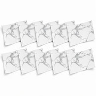 SOGA Peel & Stick Floor and Wall Tiles 30 x 60cm 10 Pack White Grey Faux Marble