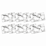 SOGA Peel & Stick Floor and Wall Tiles 30 x 60cm 10 Pack Black White Faux Marble