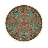 SOGA 90cm Mandala Round Area Thick Anti-slip Doormat Home Decor