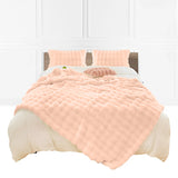 SOGA 160X200cm Throw Blanket Pink Double Layer Rabbit Fur Cozy Comfort with Stylish Decor