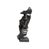 SOGA 31cm Shush Face Resin Sculpture – Silent Abstract Decor