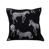 SOGA 45cm Black Light Luxury Zebra Cushion Decorative Square Pillow Living Room Home Decor