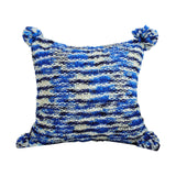 SOGA 45cm Throw Pillow Deep Sea Blue Gradient Dyed Decorative Soft Square for Couch or Bed