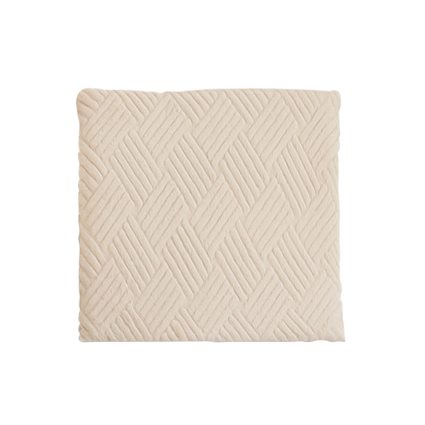 SOGA Beige Chevron Square Cushion Soft Leaning Plush Backrest Throw Seat Pillow