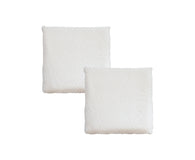 SOGA 2X  White Chevron Square Cushion Soft Leaning Plush Backrest Throw Seat Pillow