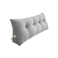SOGA 120cm Silver Triangular Wedge Bed Pillow Headboard Backrest Bedside Tatami Cushion Home Decor