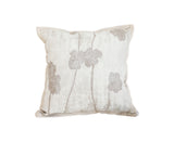 SOGA 45cm Beige Poppy Floral Linen Decorative Pillow