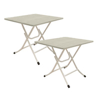 SOGA 2X Wood-Colored Dining Table Portable Square Surface Space Saving Folding Desk Home Decor