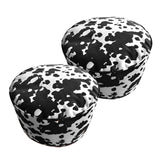 SOGA 2X 48x35cm Round Soft Pouffe Seat Cushion Elegant Home Accent Décor Stylish Footstool